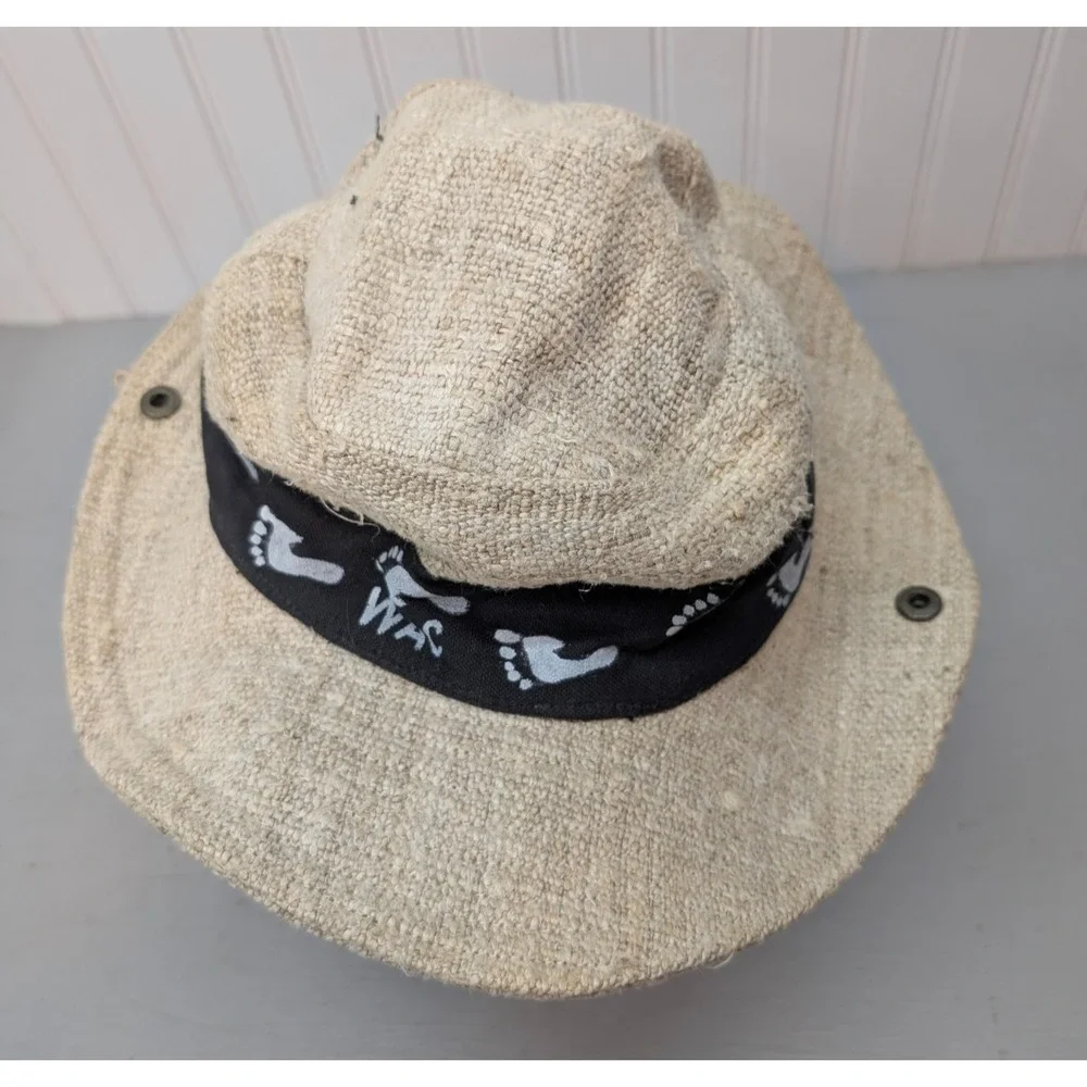 Ganesh Himal Sun Hat Wide Brim Hand Woven in Nepal Travel Classic Beige‎ Size M